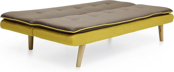 Sofa Bed XL-1550-2 Brown Futon 3-SEATER
