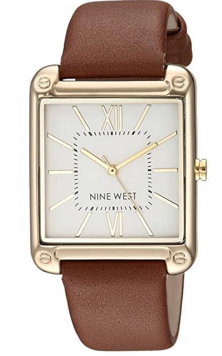NINE WEST Watch Women's Brown Strap 2116SVBN