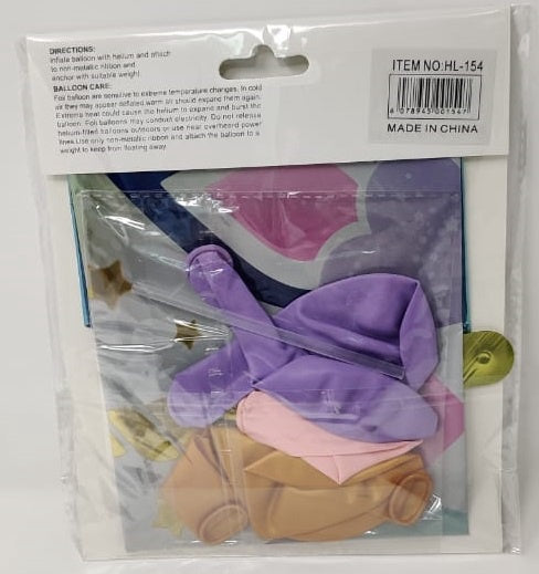 Party Balloons 7PCS 12" & 18" Pack Inflar Helio O Aire HL-154 H.l.