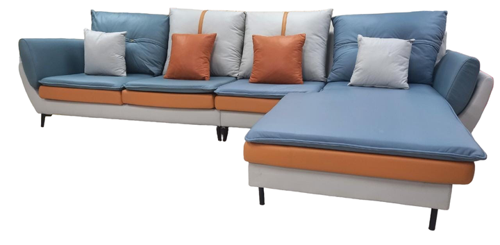 Sofa Set 2206 Blue L-SHAPE with Pillow