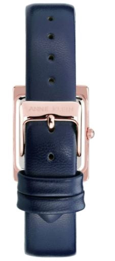 ANNE KLEIN Watch Women Navy Leather Strap AK/2706RGNV