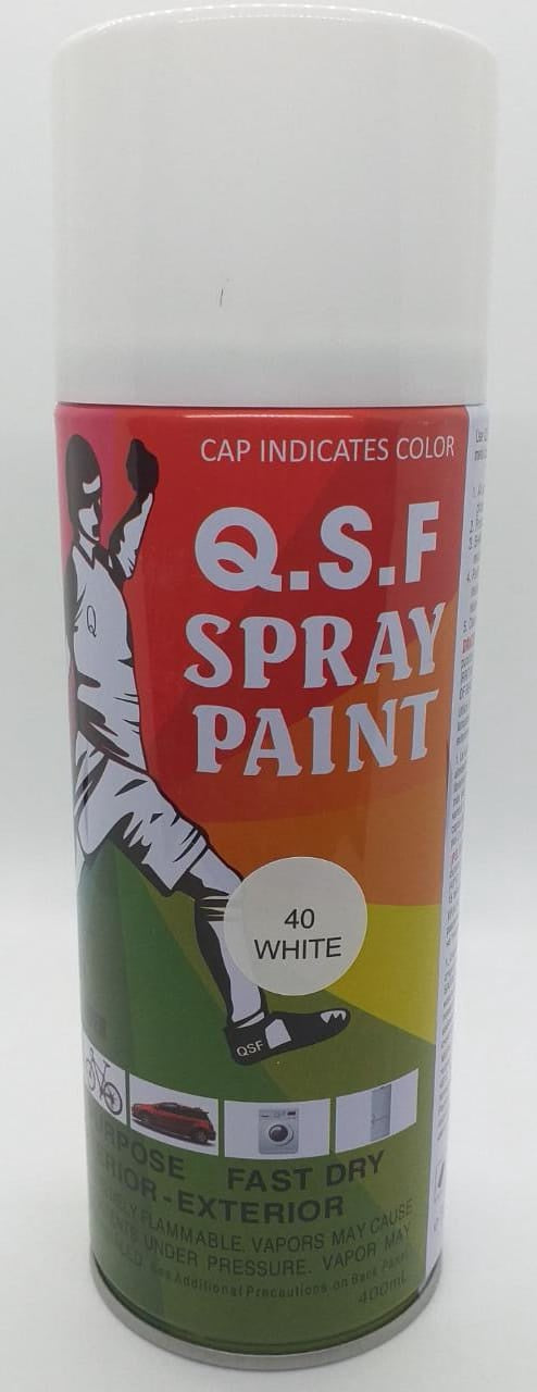 Q.S.F Tin Spray Paint White #40