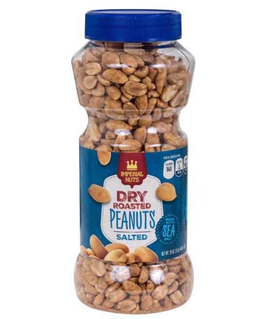 IMPERIAL Nuts Dry Roasted Peanuts Salted Sea 16OZ 454G