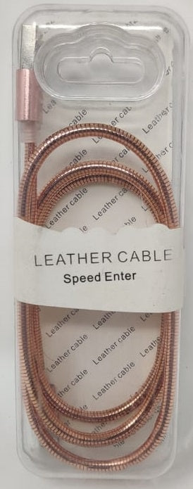 USB Cable Micro & Lighting Leather Speed Enter IN Clear Case