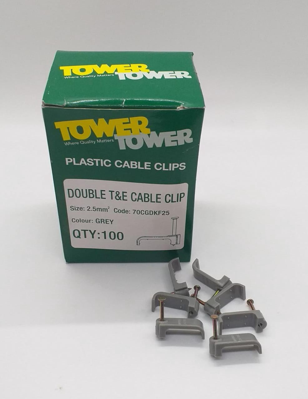 T&E Cable Tower Clip 2.5MM Double 70CGDKF25
