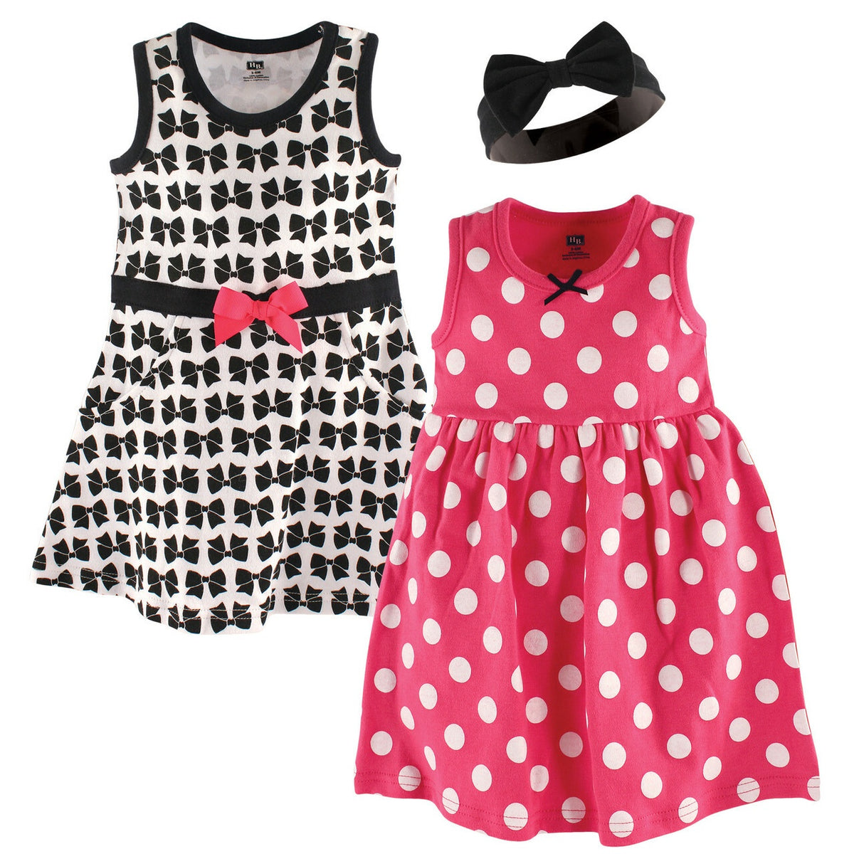 HUDSON Baby Dress Set W/ Headband 3PC