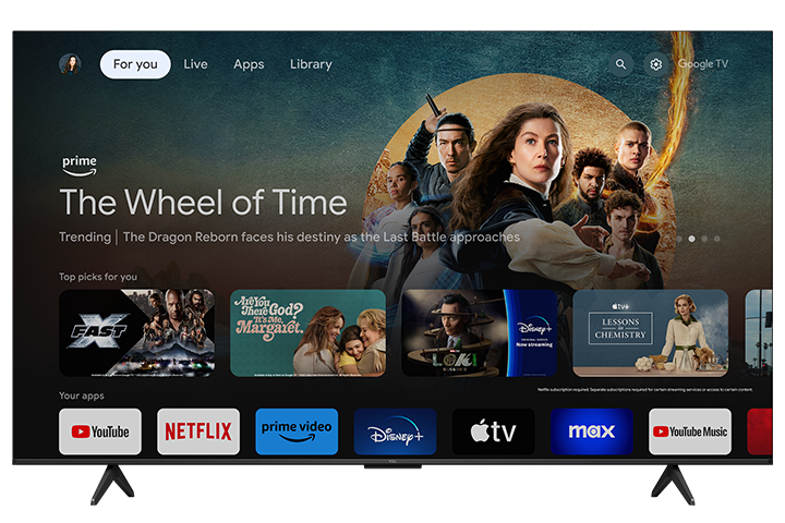 TCL Television 55" 55S551G Google TV 4K Smart LED
