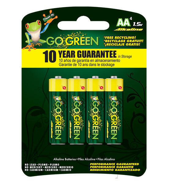 GO GREEN Battery Gogreen Aa Alkaline 24001 4PCS Pack