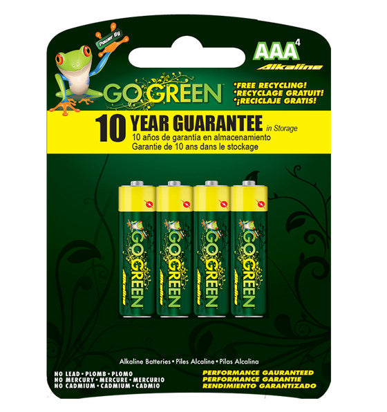 GO GREEN Battery Gogreen Aaa Alkaline 24002 4PCS Pack