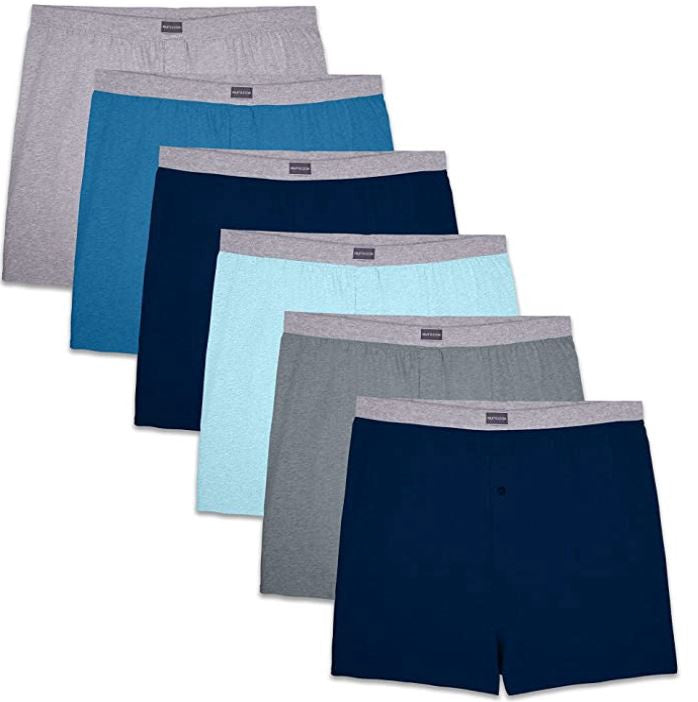 FRUIT OF THE LOOM Men Boxers Knit Tagless 6PACK