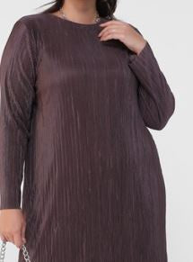 Gown Abaya Lined Plum Plus Size