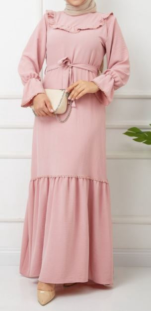 Dress Pink W/WAISTBAND