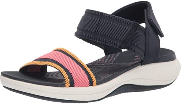 CLARKS Footwear Women's Mira Sea Sandal Navy Multi