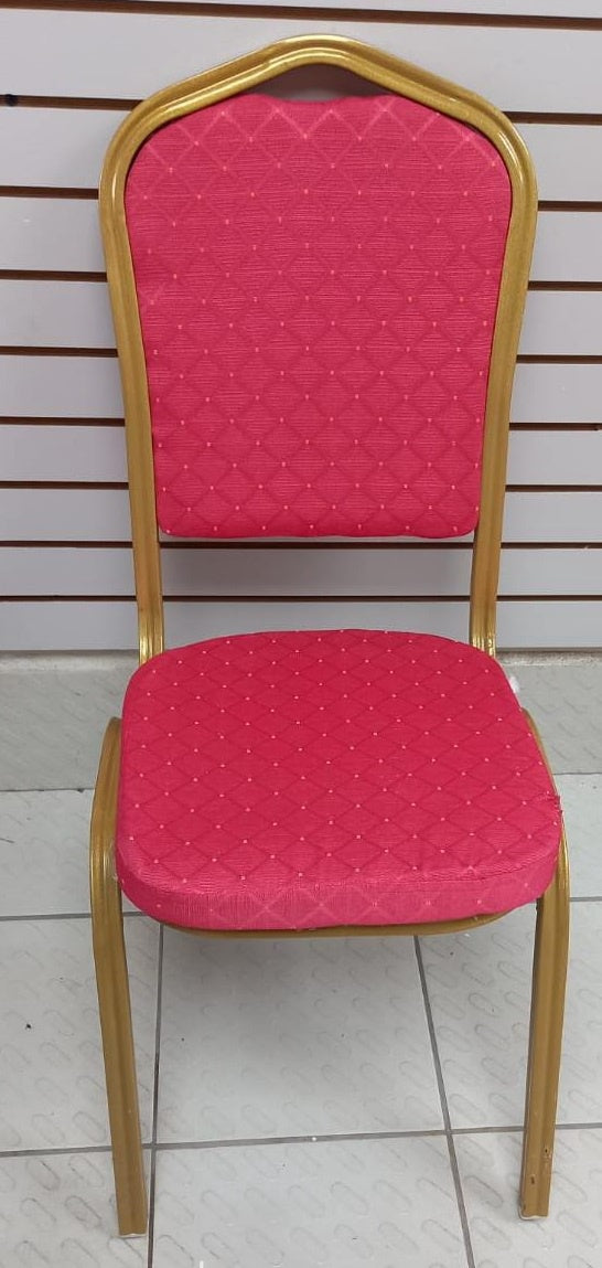 Chair Waiting Gold & Red Metal with Sponge NSC-2307
