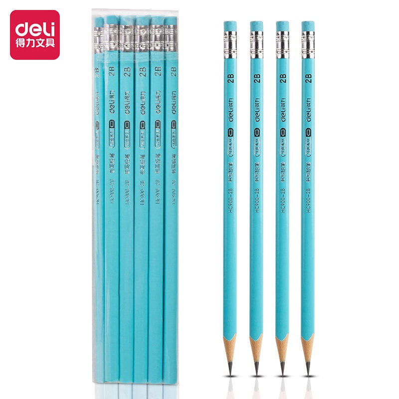 DELI Stationery Pencil HC900-2B 10PCS Pack Blue