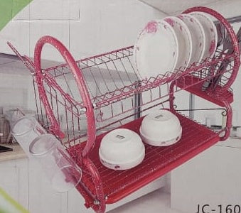 Dish Rack 2 Layer JC-1602-2 SQ99 Red