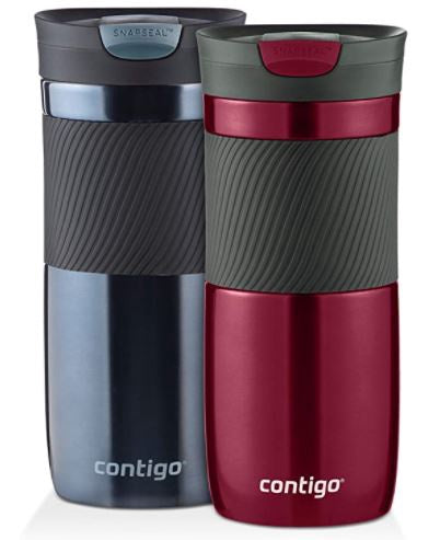 CONTIGO Travel Mug Snapseal VACUUM-INSULATED Byron Spiced Wine & Stormy Weather 16 OZ 2PACK