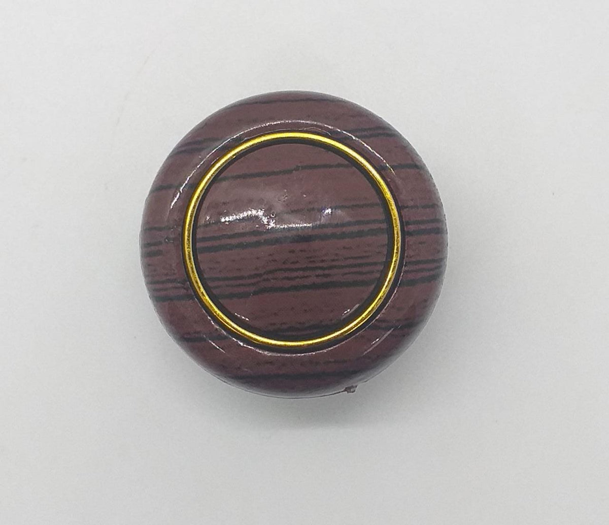 Draw Knob 107 Dark Brown W/GOLD Ring