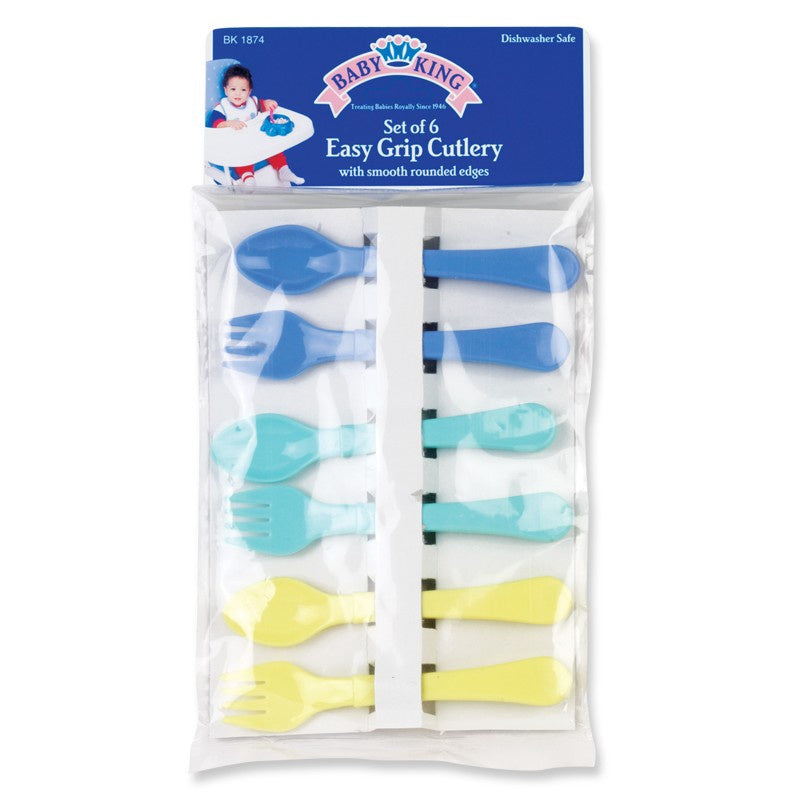 BABYKING Baby Easy Grip Cutlery BK1874 6PCS Pack Bpa Free