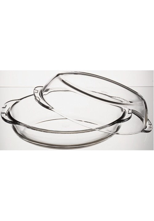 BORCAM Glass Casserole 59022 with Cover Red Box