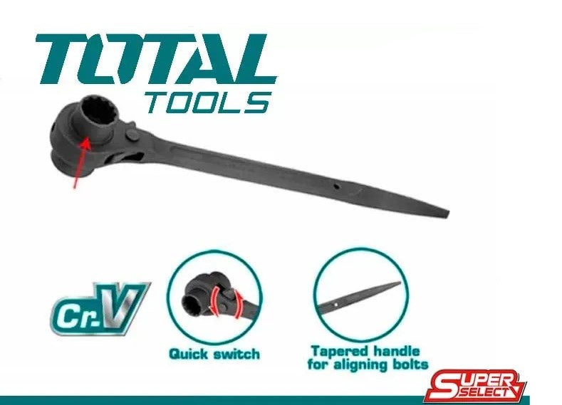 TOTAL Wrench Socket 19MM X 22MM THTRSW19221 Double Tail Wrench