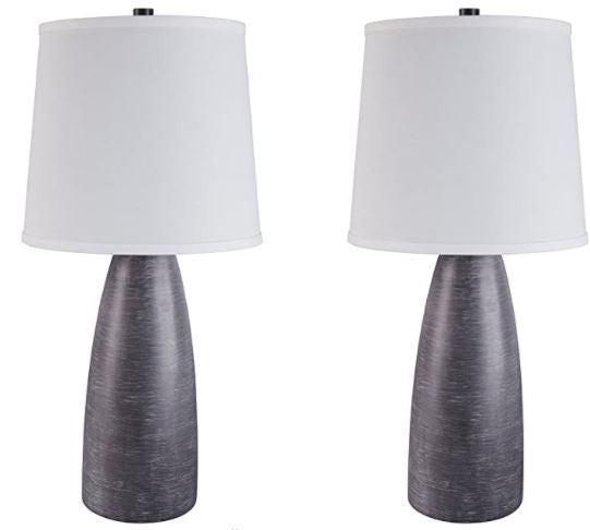 ASHLEY Table Lamp Signature Design Shavontae Set of 2 Modern Gray L243004
