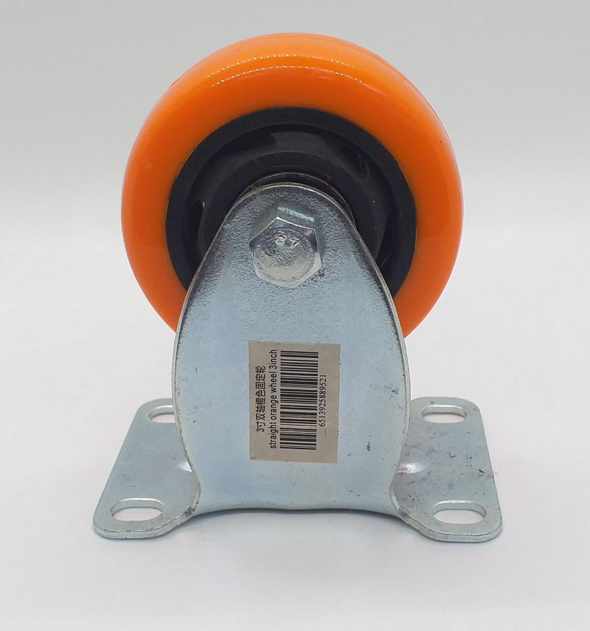 Wheel Coaster 3" Straight Orange & Blk