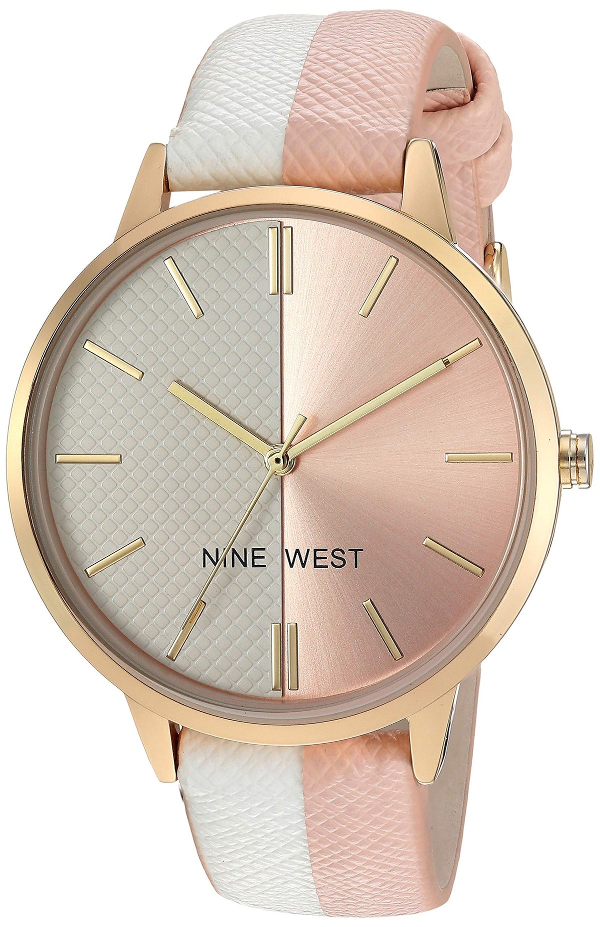 NINE WEST Watch Women's Accented Leather Strap NW/2440WTLP