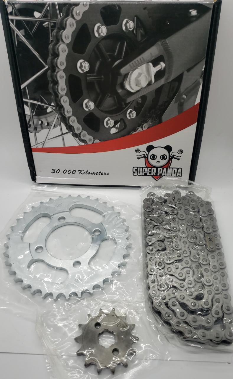 M/CYCLE SPROCKET/CHAIN Set Jialing 110 36T 14T 428 120L Super Panda