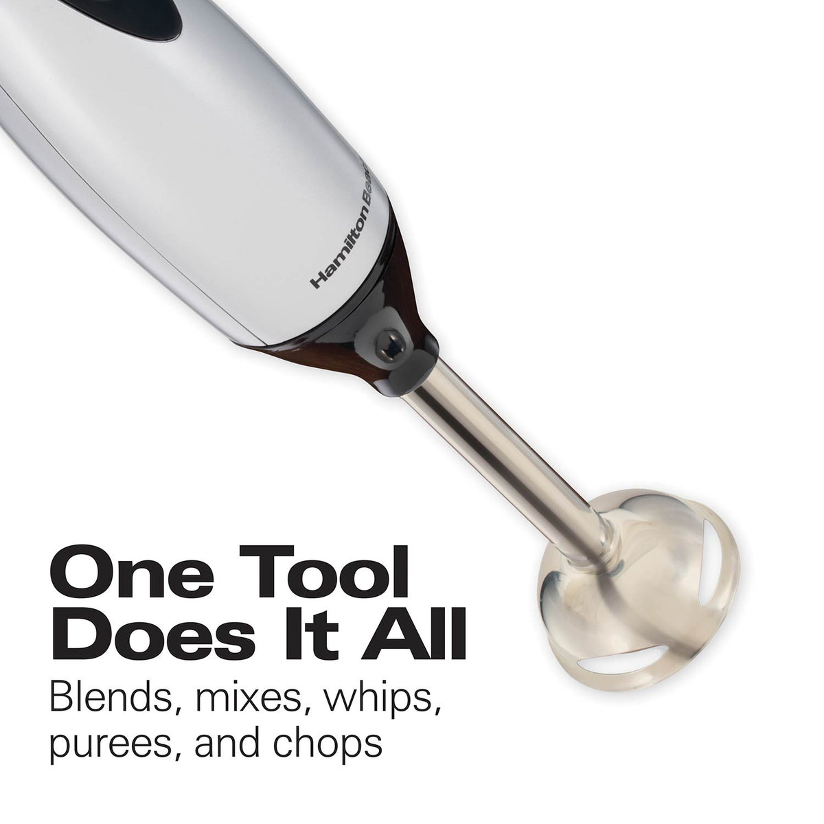 HAMILTON BEACH Blender 59765 Hand Blender with Whisk and Chopping Bowl
