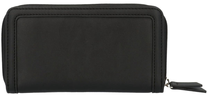 NINE WEST Purse Vesper Slg Black Full of Sparkle Zip Around Bifold Wallets
