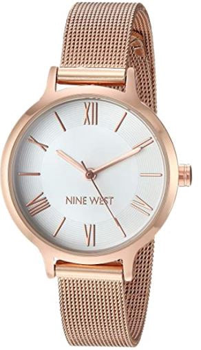 NINE WEST Watch Women's Mesh Bracelet Rose Gold