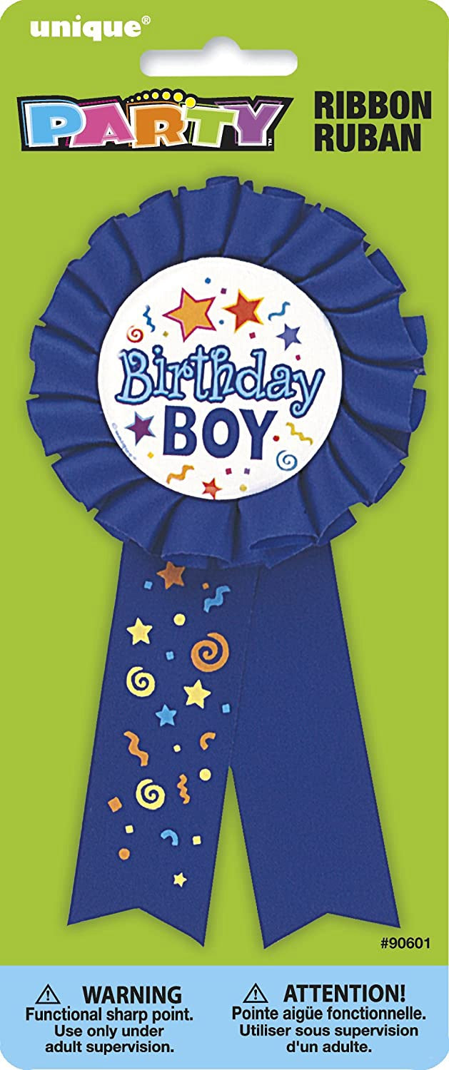 UNIQUE Party Birthday Ribbon Badge