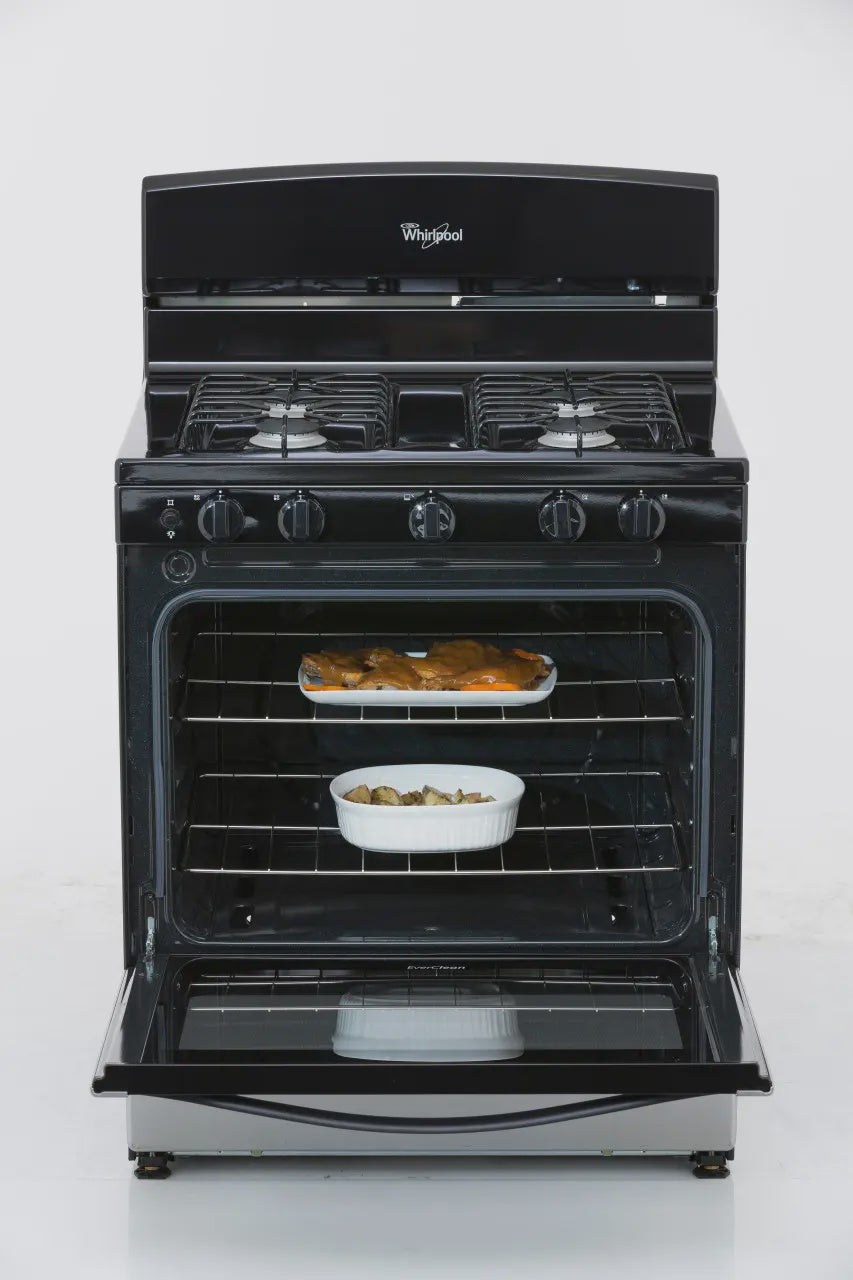 WHIRLPOOL Stove 4 Burner LWF7230D 30" Silver 1Y