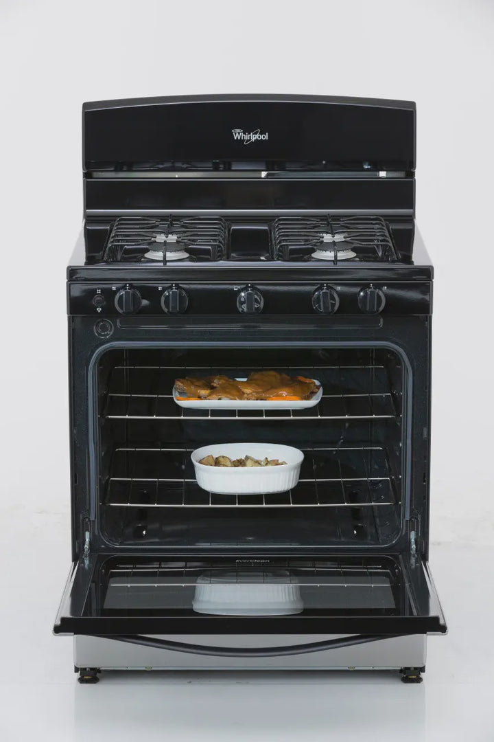 WHIRLPOOL Stove 4 Burner LWF7230D 30" Silver 1Y