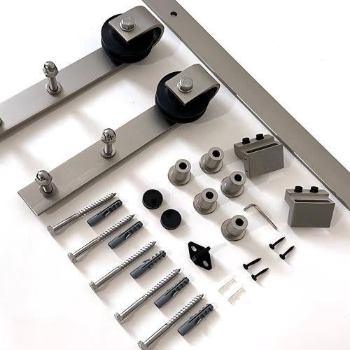 FIXWORX Sliding Barn Door Hardware Kit of 72" (1.83M) Rail 304SS GWD-LS-SDU-010