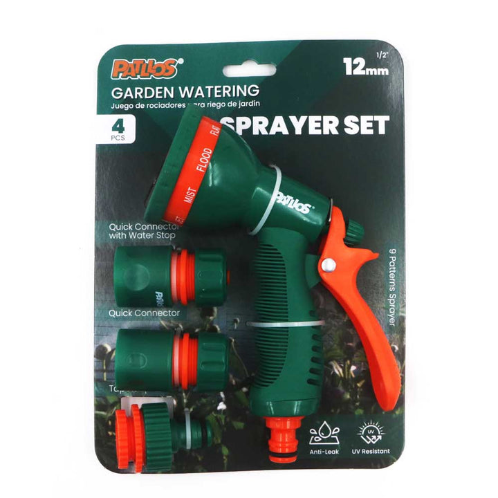 PATLLOS Hose Nozzle 4PCS Set 9 Patterns GS1807