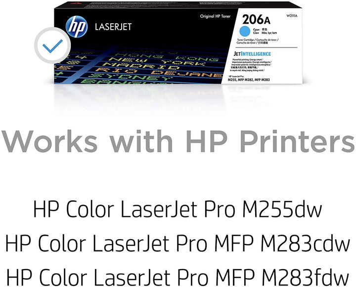 HP Computer Printer Toner 206A Cyan W2111A