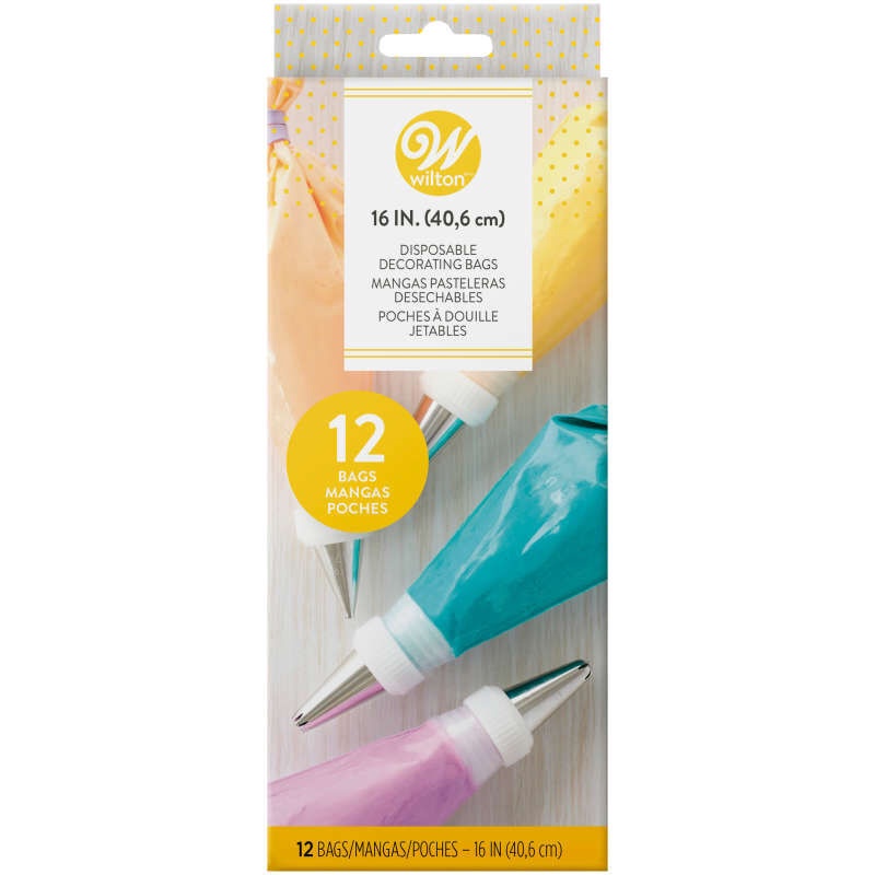 WILTON Baking Decorating Bags 16 IN 40.6CM 12PCS 2104-1357