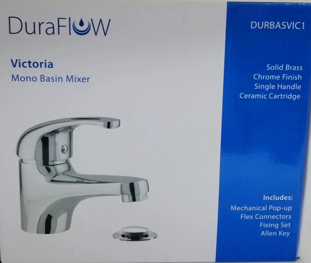 DURAFLOW Faucet Victoria DURBASVIC1 with Pop Up Waste