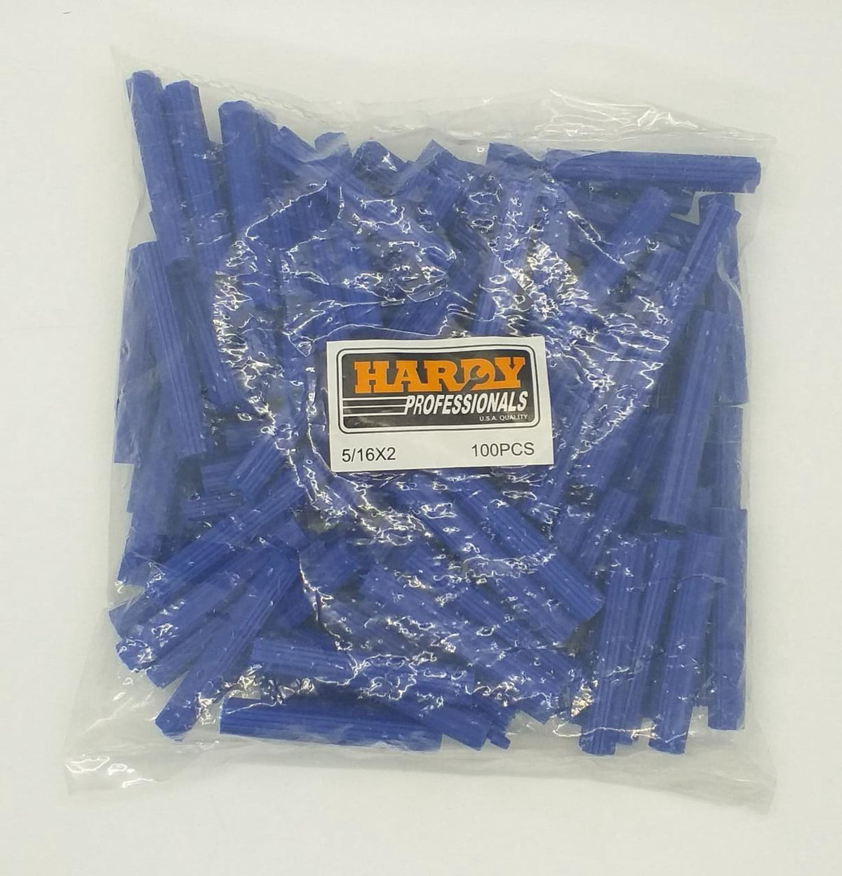 HARDY Wall Plug Blue 2" X 5/16" 100PCS Pk