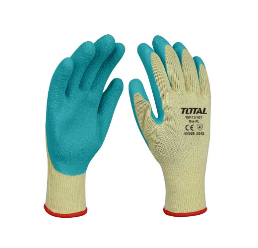 TOTAL Gloves Workers Cream & Green TSP13101