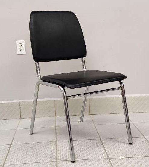 Chair Waiting Black and Chrome B33 Large
