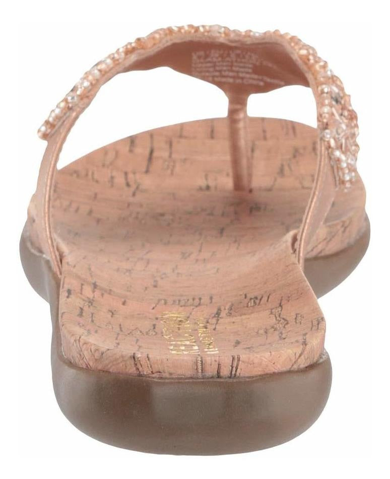 KENNETH COLE Footwear Reaction Women's GLAM-ATHON Thong Sandal Rose Gold