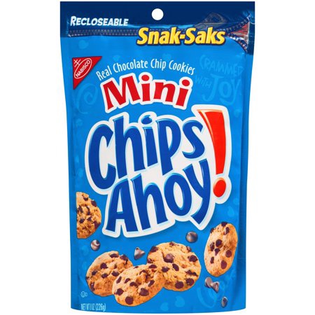 NABISCO Chips Ahoy! Mini SNAK-SAKS Chocolate Chip Cookies 8OZ 226G