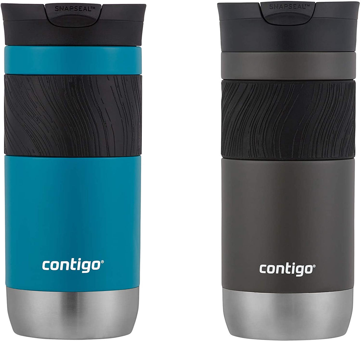 CONTIGO Travel Mug 2PCS Pack Snapseal Insulated Travel Mug, 16 OZ SAKE/JUNIPER