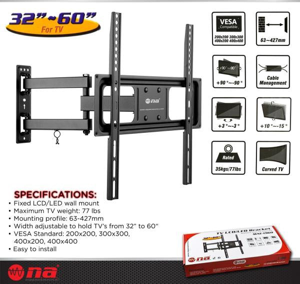 NIPPON AMERICA TV Wall Bracket MAE-1960 32-60"