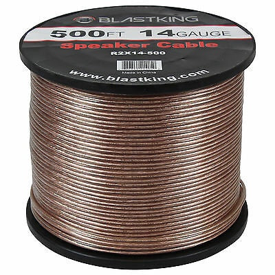 BLASTKING Speaker Wire 14G Clear I-R2X14-500 Sold by Yds