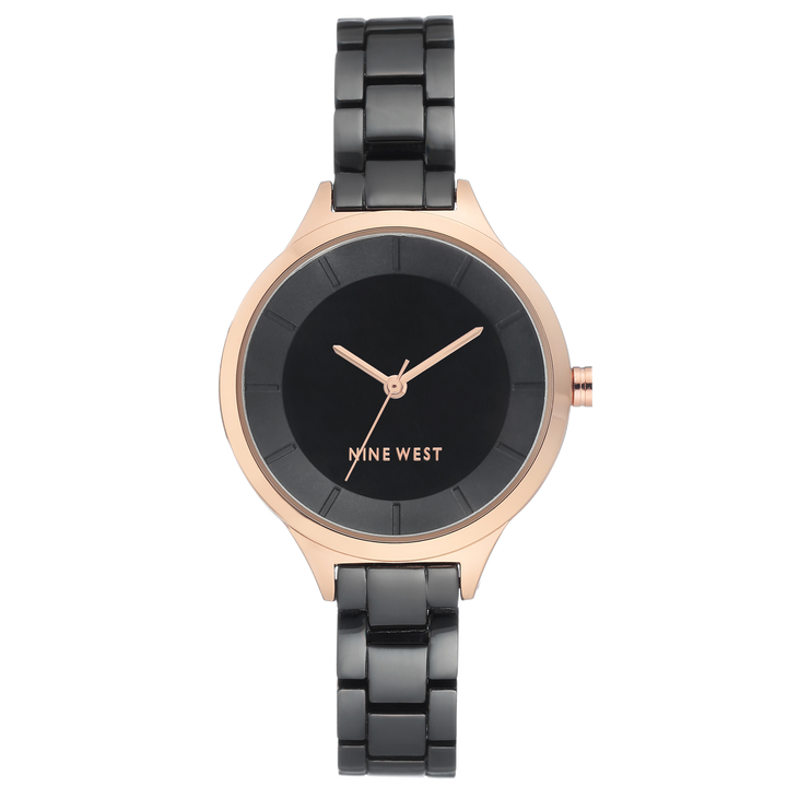 NINE WEST Watch Women Rose GOLD-TONE and Grey