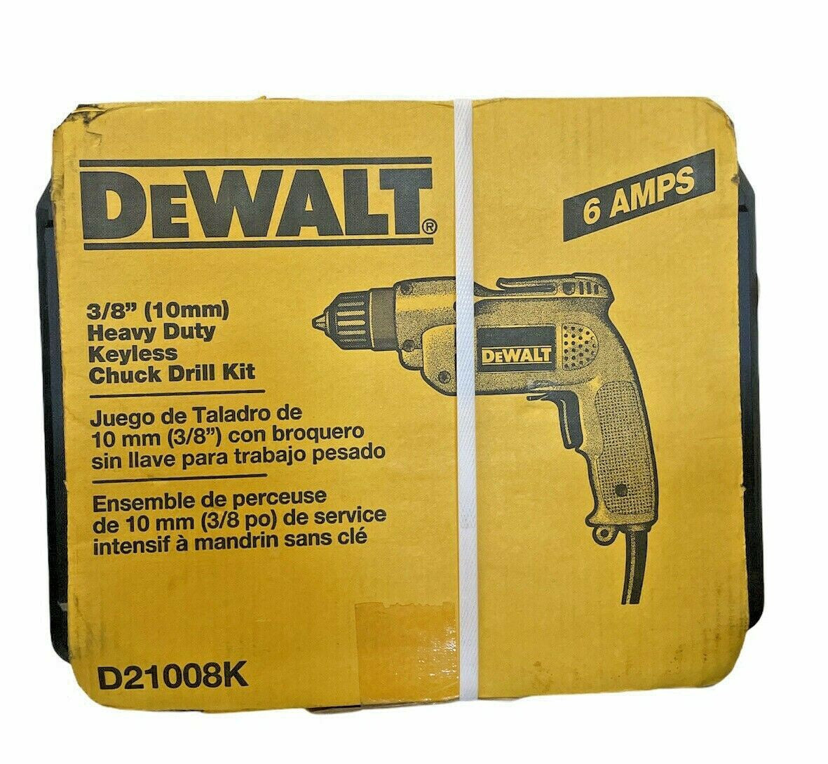 DEWALT Drill Gun 3/8" D21008K Keyless